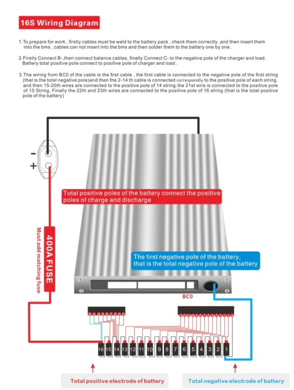 48v 51.2v Lifepo4 wiring diagram JBD