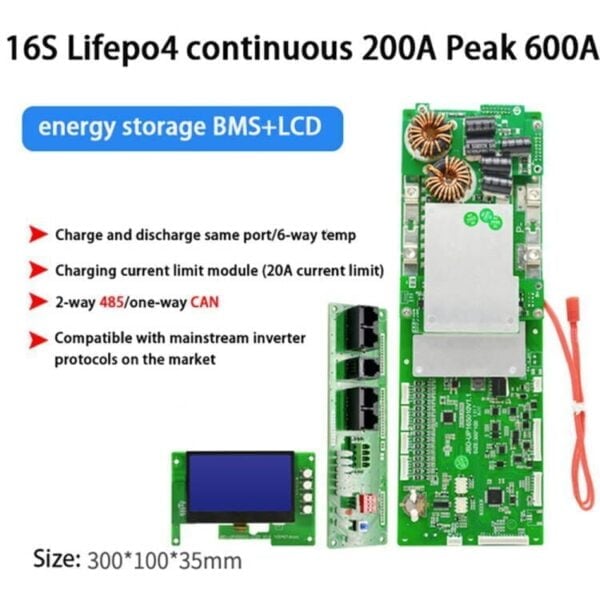 JBD ESS Smart BMS  16s 48V 200A LiFePO4